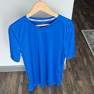 Jockey Men's Medium V Neck Performance Shirt 100% polyester EUC